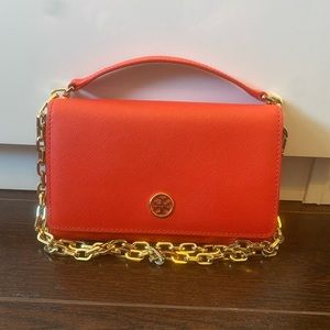 Tory Burch Crossbody Bag with Removable Gold Chain Strap